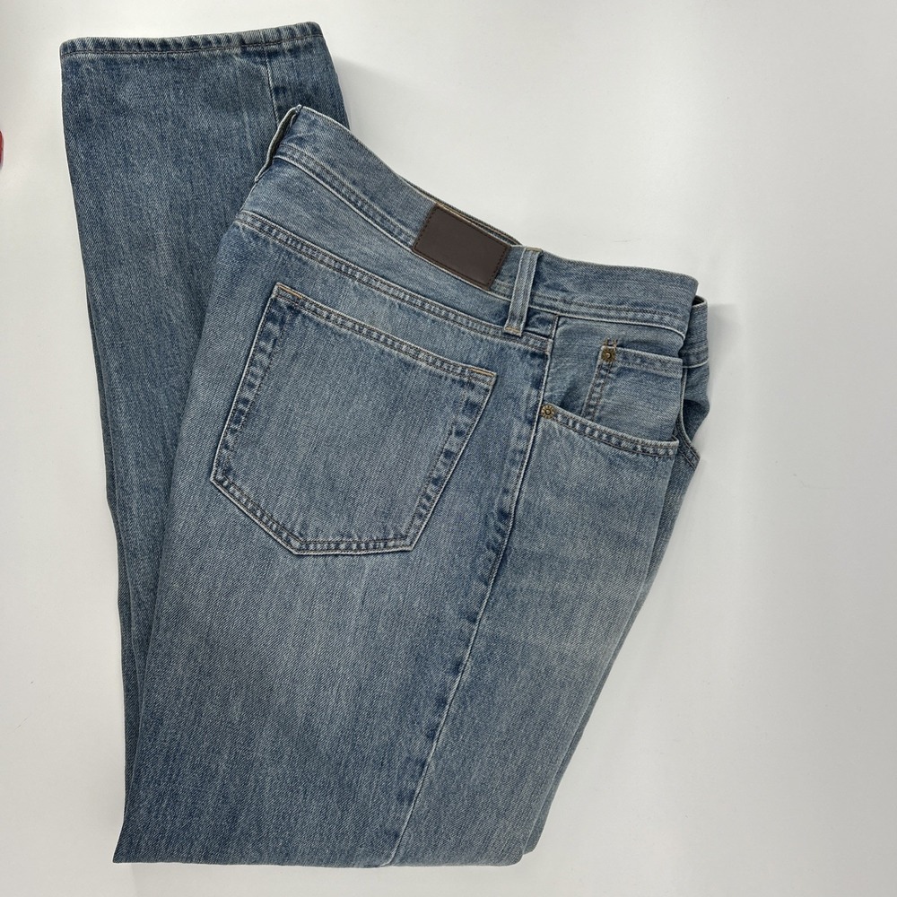 J Crew Jeans Sutton Men's 34/30 Blue Denim Mid Rise Straight Relaxed Dad